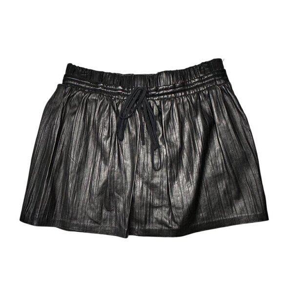 NWT Black Lambskin Leather Mini Skirt Sz.6 Side Zip Robert Rodriguez 90s Y2K - Picture 12 of 13